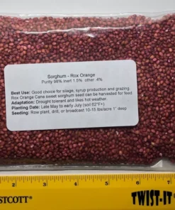 8 Ounces Sorghum Seeds Rox Orange Syrup Cane Non-Gmo Heirloom 1/2 Pound