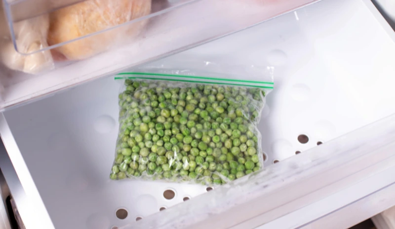 freezing peas