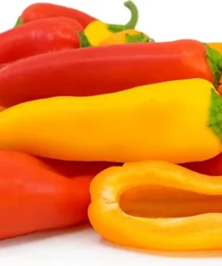 Sweet Mini Pepper Seeds - 25 Orange Lunchbox Snack Peppers for Home Garden
