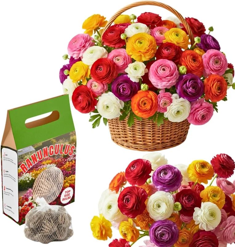 30 Ranunculus Bulbs for Planting – Mixed Flower Corms for Garden & Arrangements - Image 2
