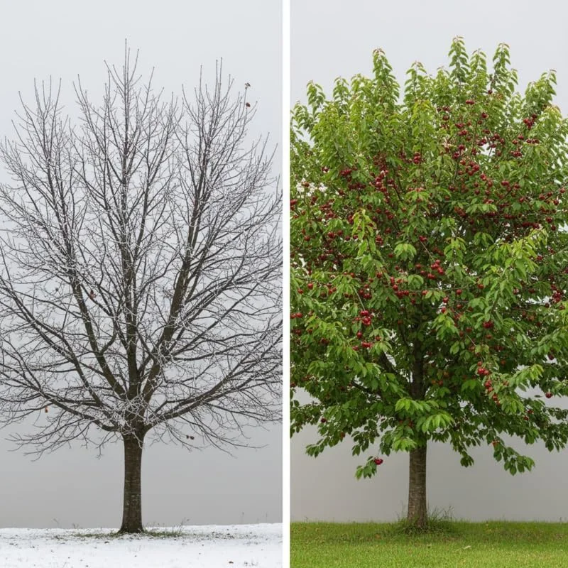 Black Cherry Tree Live Plant – 2 Seedlings 3-4 Ft Tall – Sweet Fruit Trees for Outdoor Planting - Image 3