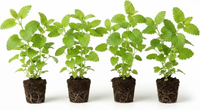Lemon Balm Live Plants - 4 Pack, 4-6" Tall Starter Herbs for Garden & Patio - Image 2