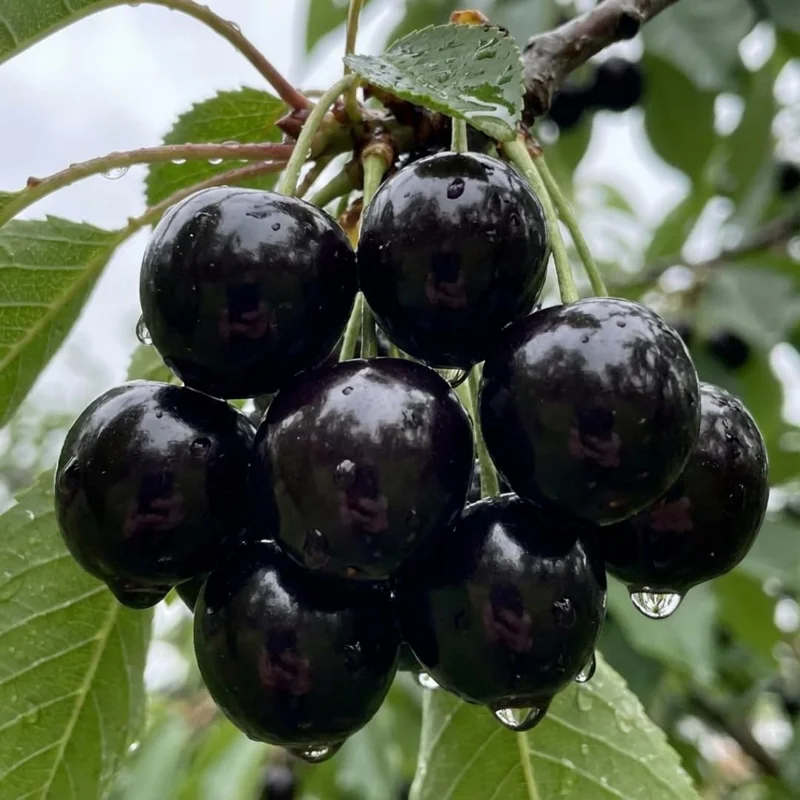 Pack of 2 Black Cherry Live Fruit Trees, 3-4 Feet Tall, Hardy Outdoor - Image 2