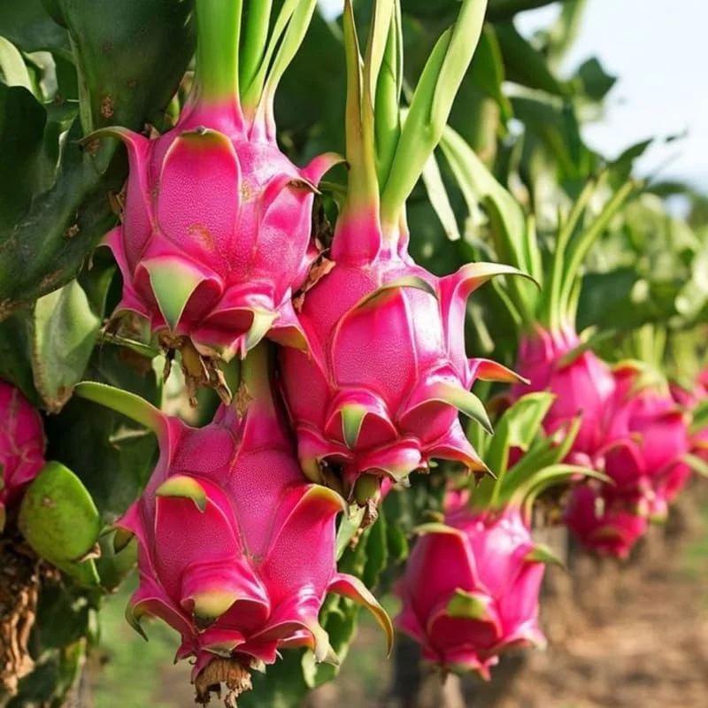 Red Dragon Fruit Tree Live Plant, 12" Tall, Quart Pot, Fast Growing Tropical Cactus - Image 3