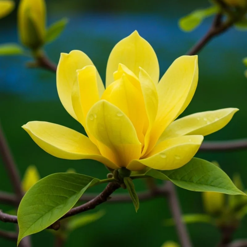 Yellow Magnolia Tree Live Plant, 12-24 Inch, Gallon Pot, Fragrant Yellow Flowers - Image 1