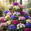 2 African Violet Live Plants in 4 inch Pots - Blooming Indoor Houseplants, Assorted Colors - Image 1