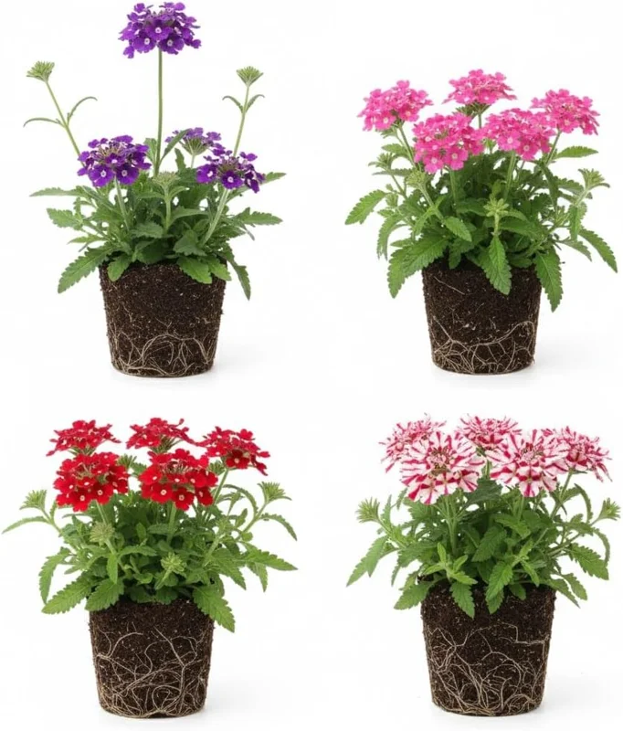 Set of 2 Verbena Live Plants - Light Purple Perennial Flowers, Hardy, 2-3 inch pots, Outdoor - Image 4