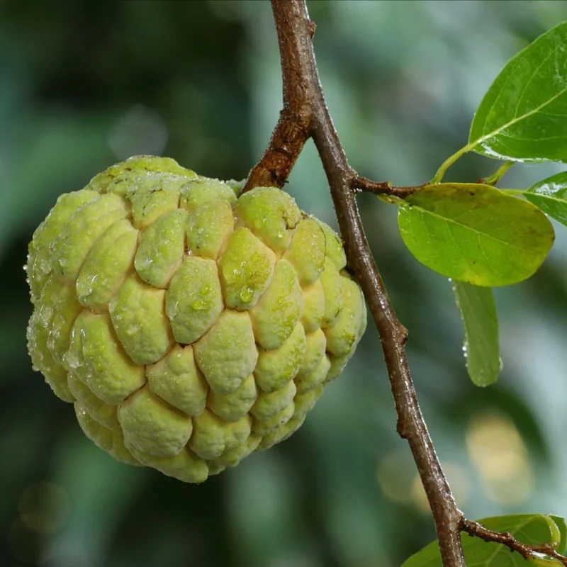 Sugar Apple Live Plant (Annona Squamosa) - 7-10 Inch Tall, 3 Inch Pot, Tropical Fruit Tree - Image 2