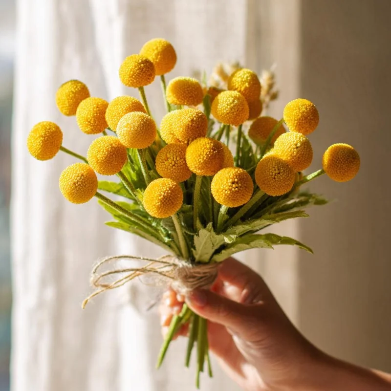 Billy Button Seeds - Craspedia Globosa - 50 Unique Yellow Ball-Shaped Flower Seeds - Image 2