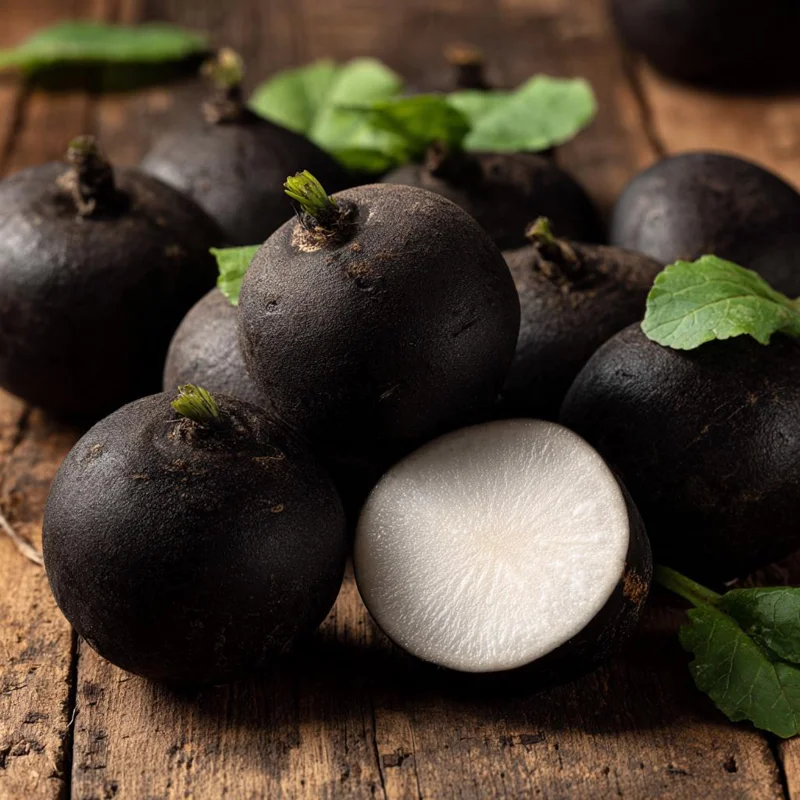 Black Spanish Round Radish Seeds - 250 Heirloom Winter Radish Seeds for Planting - Image 4