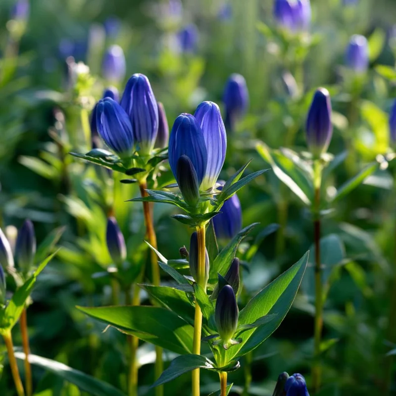Bottle Gentian Seeds – 100 Seeds, Deep Blue Perennial Blooms, Outdoor - Image 2