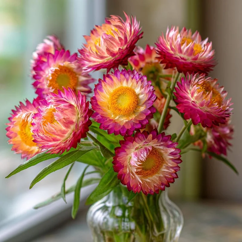 Bright Rose Strawflower Seeds - Everlasting Pink Cut Flower - 50 Seeds - Image 2