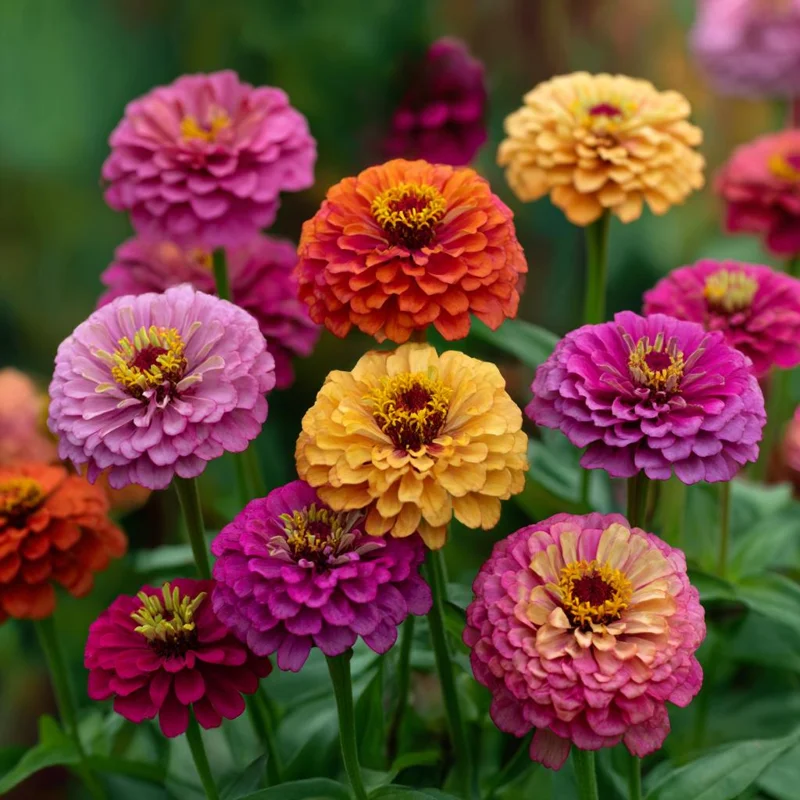 California Giant Zinnia Seeds – Heirloom Double Blooms, Vibrant Colors – 50 Seeds - Image 2