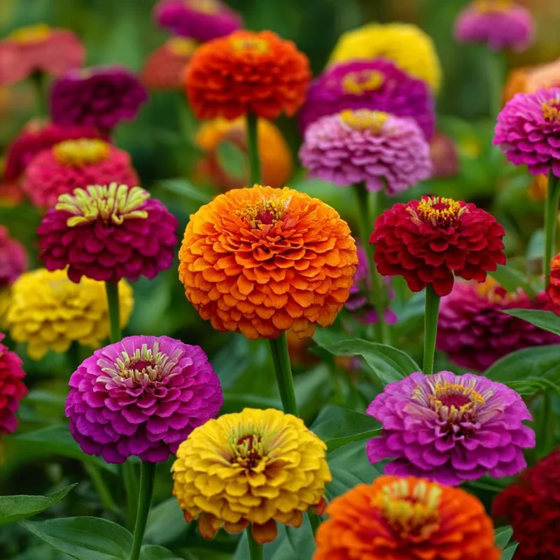 California Giant Zinnia Seeds – Heirloom Double Blooms, Vibrant Colors – 50 Seeds - Image 3