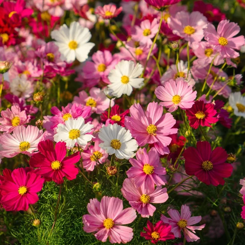 Dwarf Cosmos Seeds – Fairy Kiss Blend – 25 Seeds – Rose, Pink, White, Magenta Flowers – Outdoor - Image 1