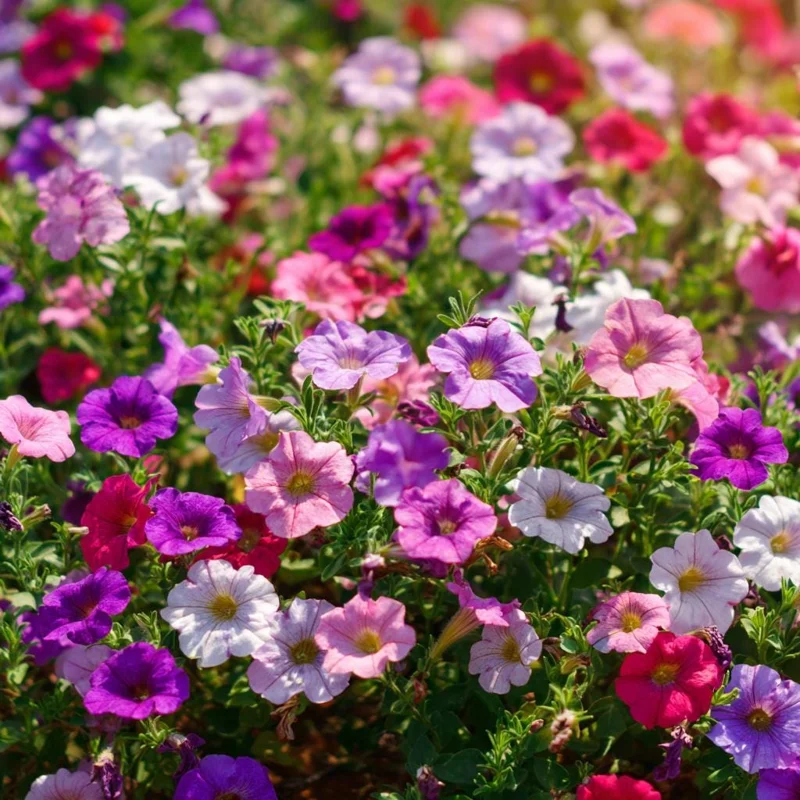Dwarf Petunia Seed Mix - 250 Seeds - Compact Colorful Blooms - Annual Flower Seeds - Image 2