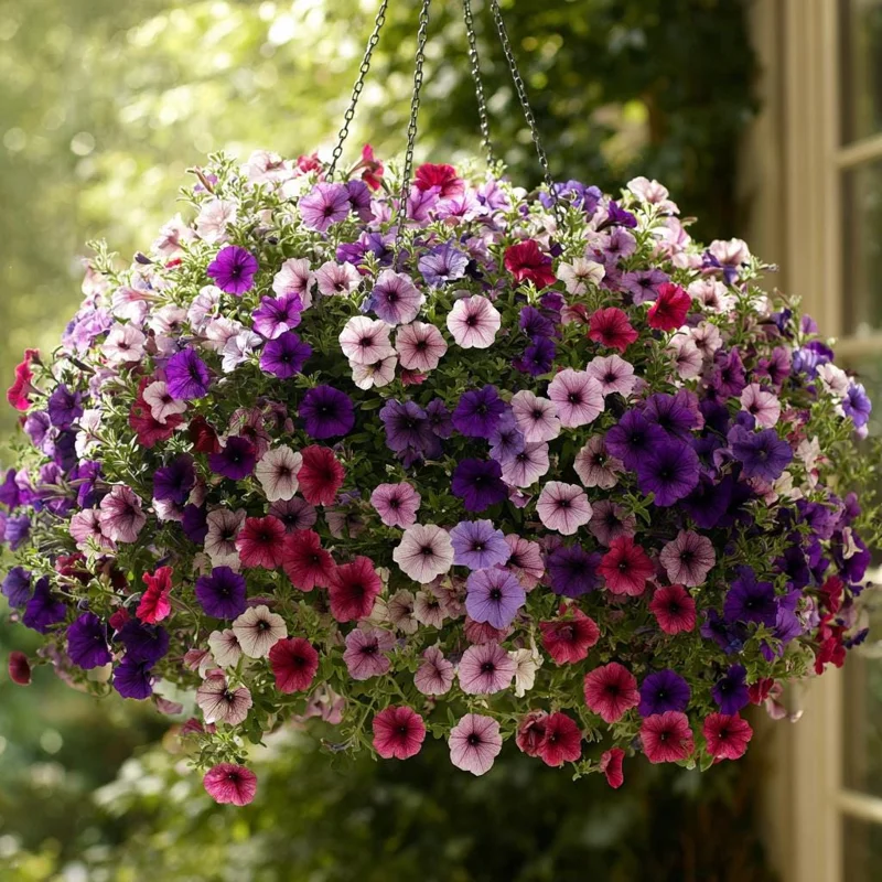 Dwarf Petunia Seed Mix - 250 Seeds - Compact Colorful Blooms - Annual Flower Seeds - Image 5