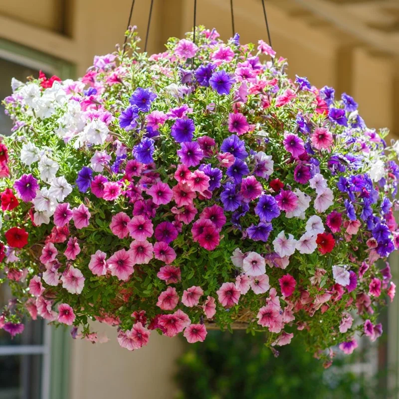 Dwarf Petunia Seed Mix - 250 Seeds - Compact Colorful Blooms - Annual Flower Seeds - Image 1