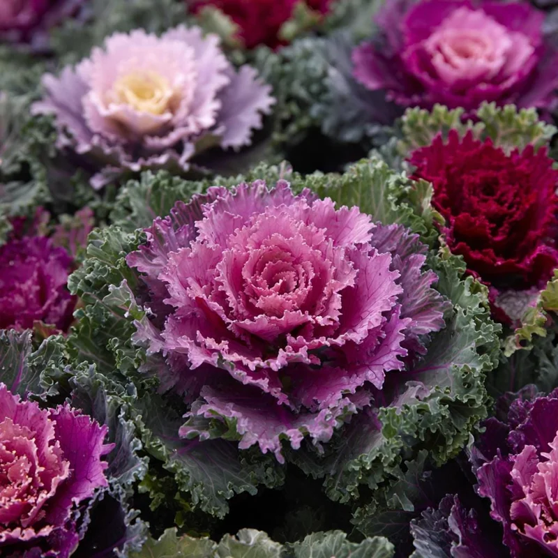 Flowering Kale Ornamental Cabbage Seeds Mix – 25 Seeds – Pink, Red, White - Image 2