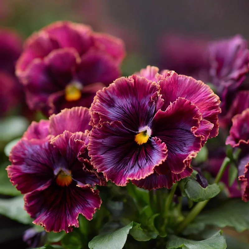 Frizzle Sizzle Raspberry Pansy Seeds - Ruffled Viola, 25 Seeds - Image 4