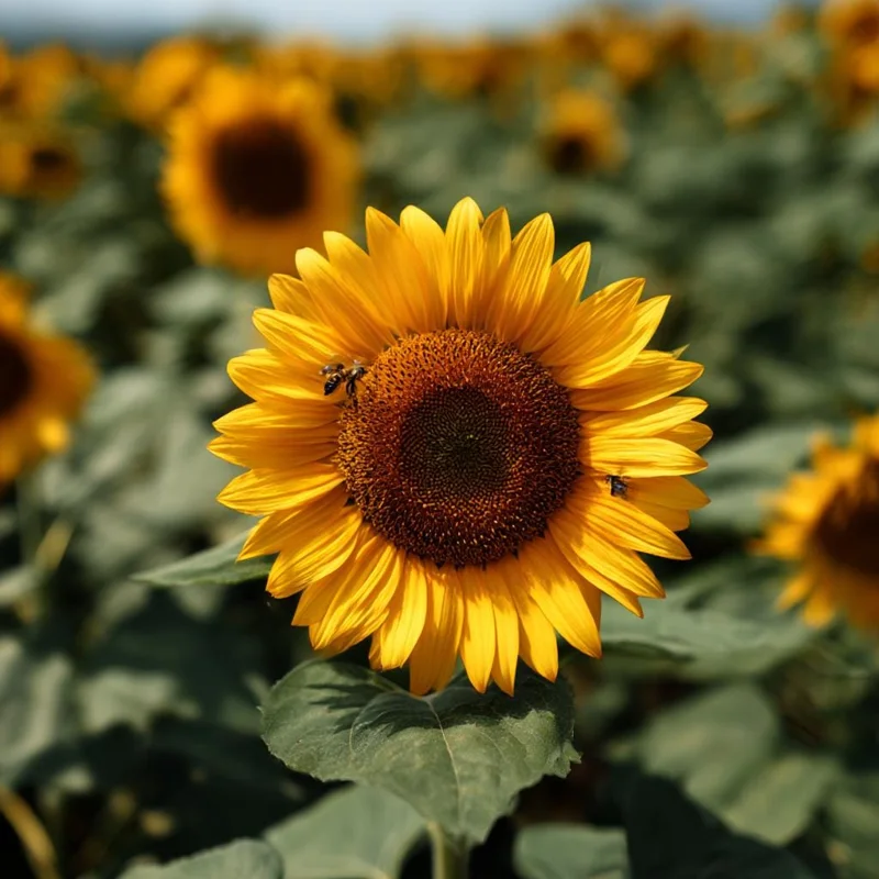 Mammoth Grey Stripe Sunflower Seeds – Giant Heirloom – 15 Seeds – Outdoor - Image 3