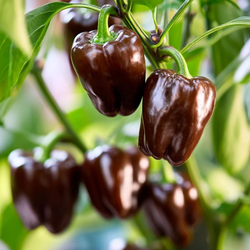 Mini Chocolate Sweet Bell Pepper Seeds – High-Yield, Compact – 20 Seeds - Image 1
