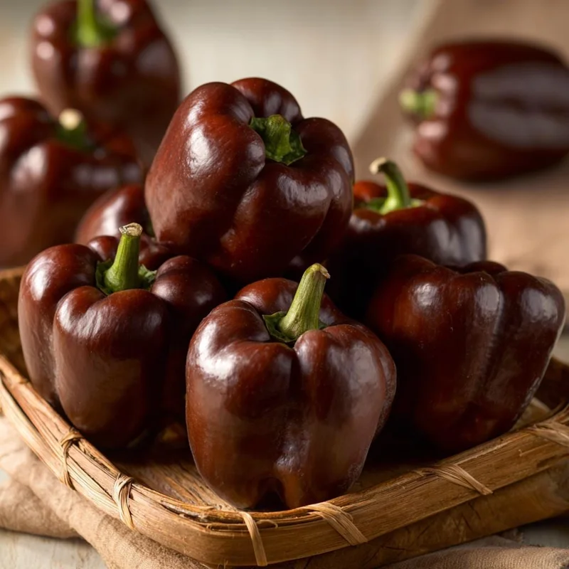 Mini Chocolate Sweet Bell Pepper Seeds – High-Yield, Compact – 20 Seeds - Image 2