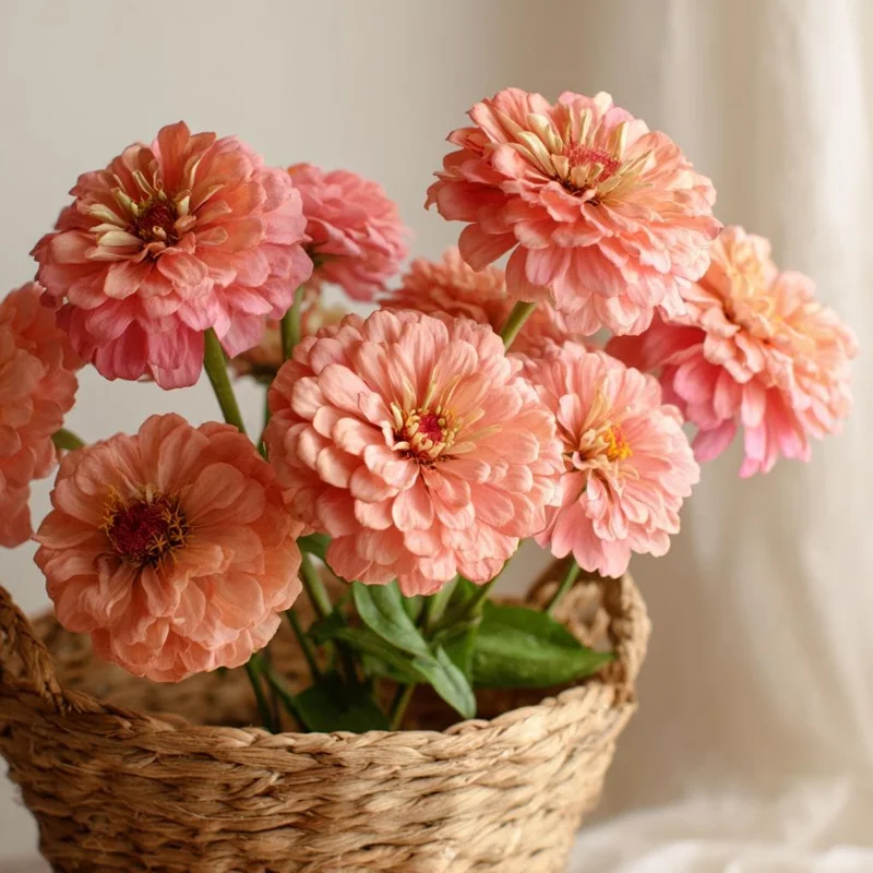 Oklahoma Salmon Zinnia Seeds - 50 Seeds for Vibrant Cut Flowers, Long Stems - Image 2