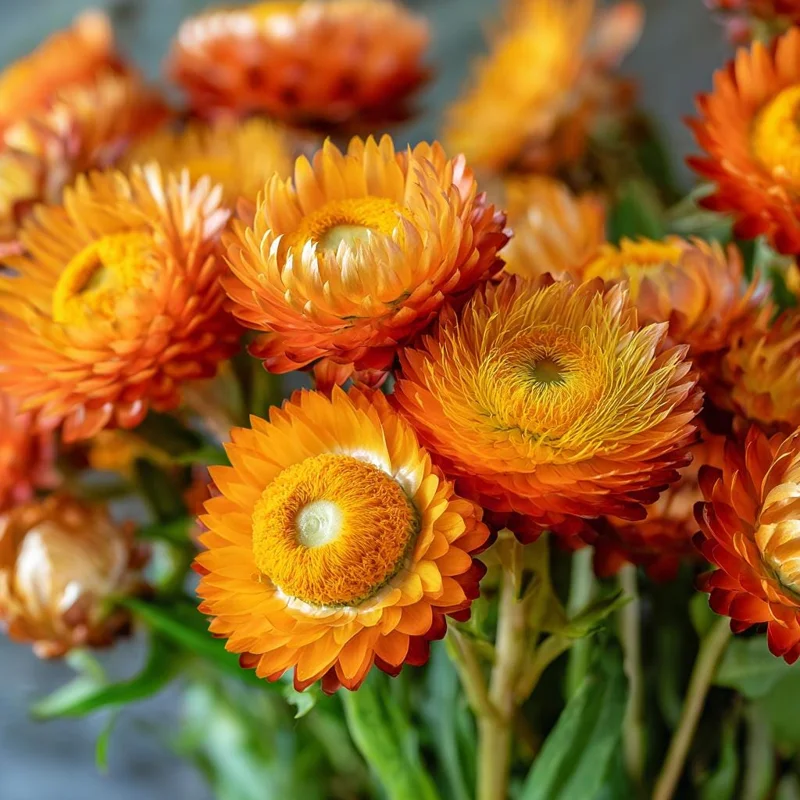 Orange Strawflower Seeds - 50 Seed Pack - Everlasting Bright Orange Cut Flowers - Image 3