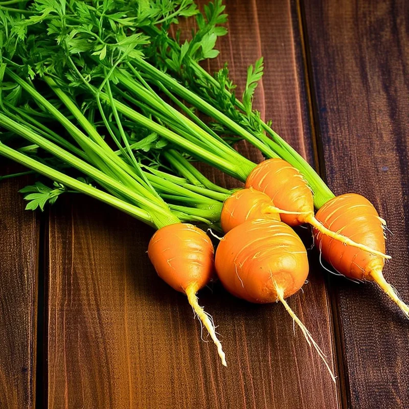 Organic Parisian Carrot Seeds – Heirloom Round Carrots – 250 Seeds – Easy Grow - Image 1