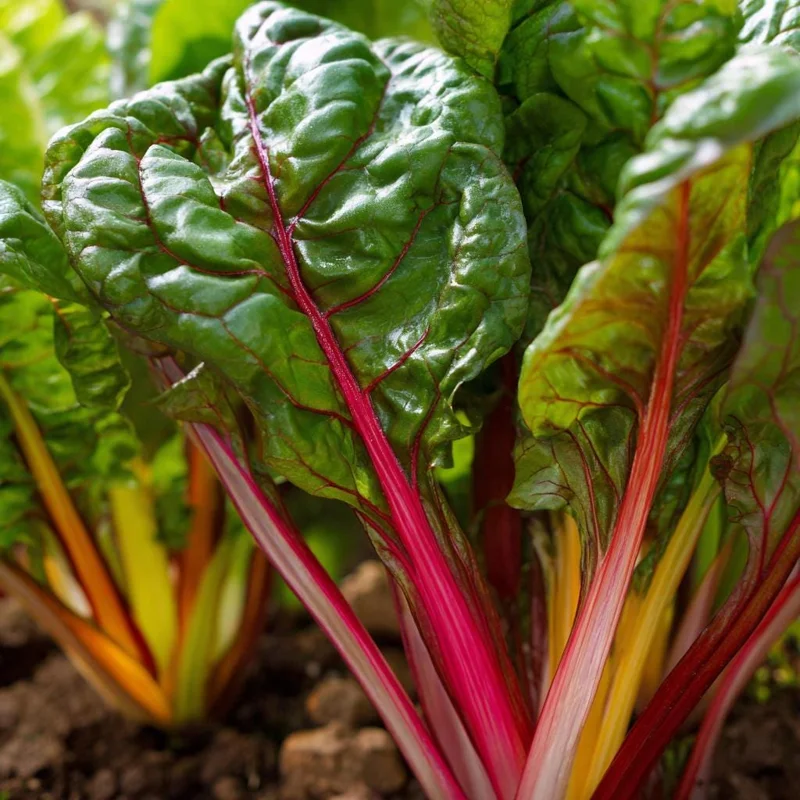 Organic Rainbow Swiss Chard Seeds - 50 Seeds | Vibrant Multicolored Stems | Nutrient-Rich Edible Vegetable Seeds - Image 2