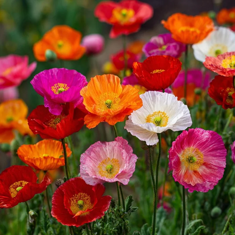 Oriental Poppy Seeds Mix – 1000 Perennial Flower Seeds – Vibrant Colors - Image 3