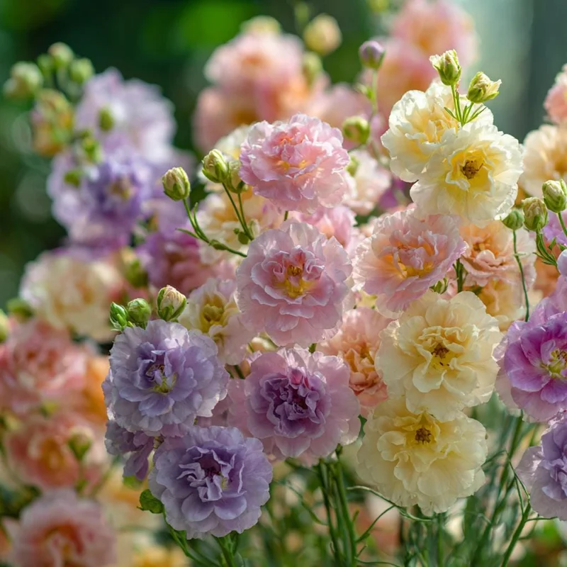 Pastel Mix Stock Flower Seeds - 25 Seeds, Edible, Sweet-Scented Blooms - Image 3