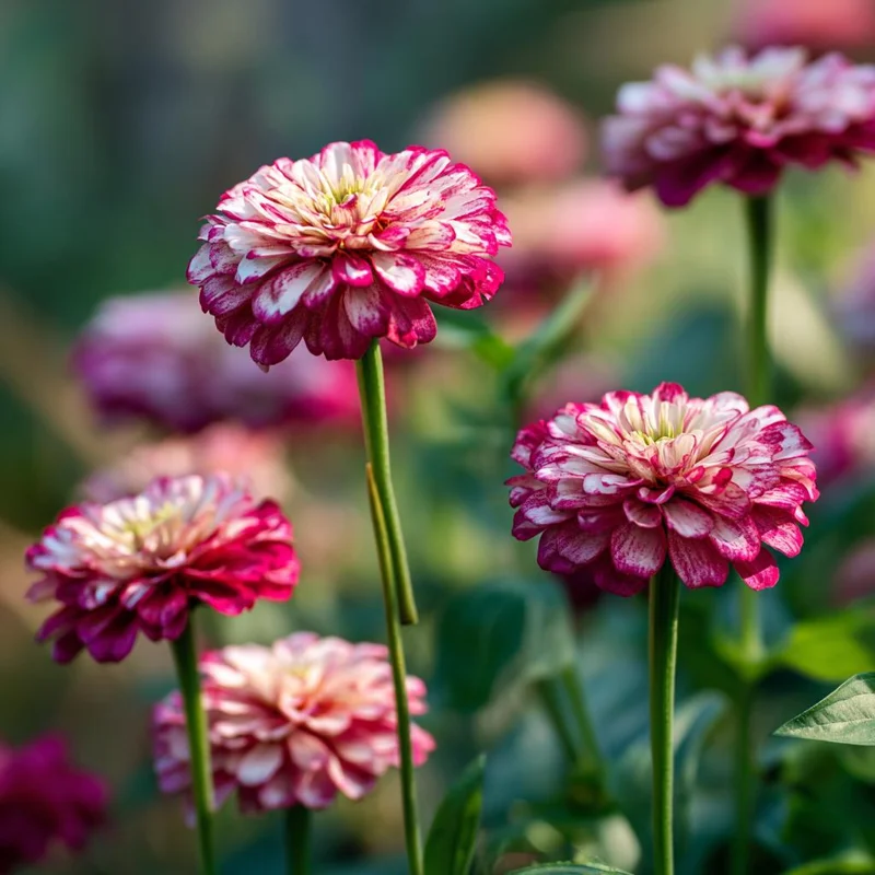 Peppermint Stick Zinnia Seeds 25 Seed Mix Heirloom Vibrant Garden Blooms - Image 2