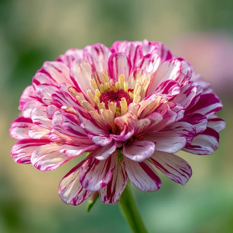 Peppermint Stick Zinnia Seeds 25 Seed Mix Heirloom Vibrant Garden Blooms - Image 3