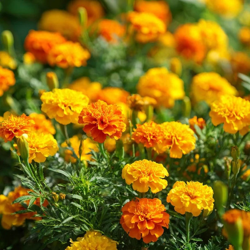 Petite French Marigold Seeds Mix – 300 Multi-Color Flower Seeds for Garden - Image 1