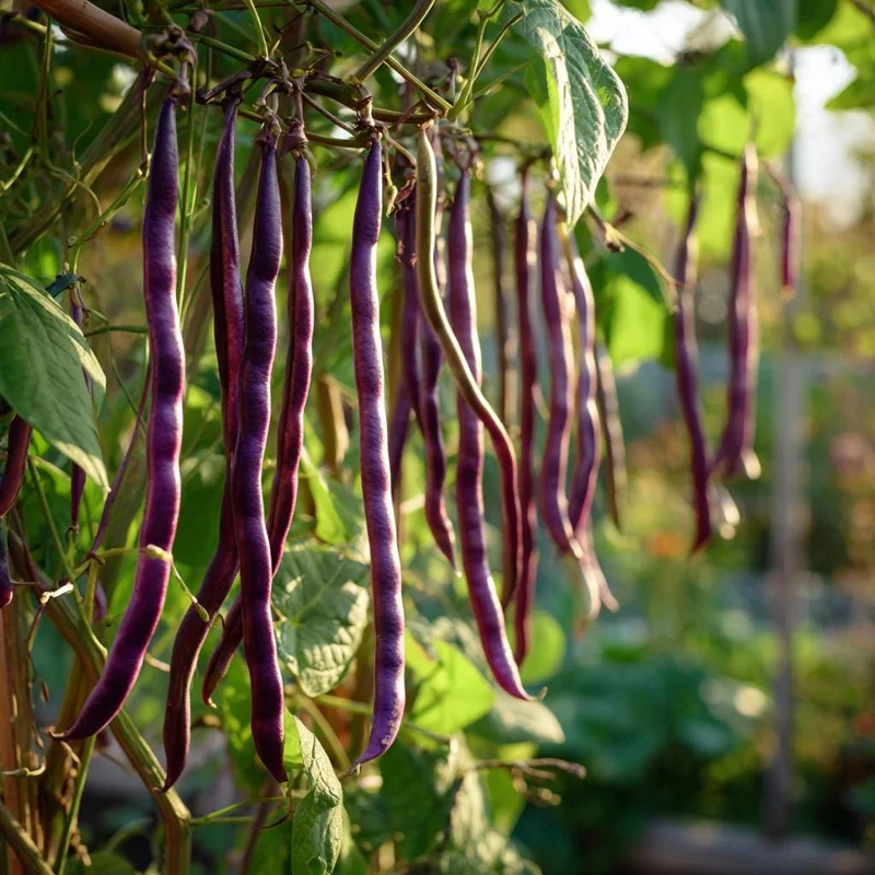 Purple Mart Tsu Yard Long Bean Seeds - Vining Legume - 10 Seeds - Outdoor Garden - Image 1
