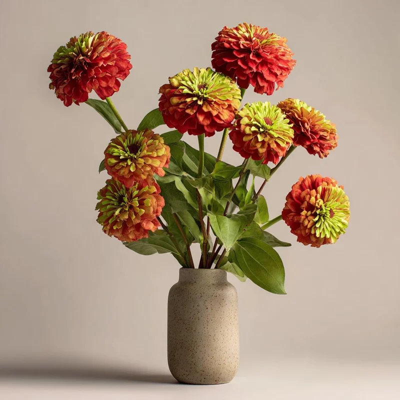Queen Red Lime Zinnia Seeds - Zinnia Elegans - 10 Seeds - Vibrant Bi-Color Blooms - Image 2