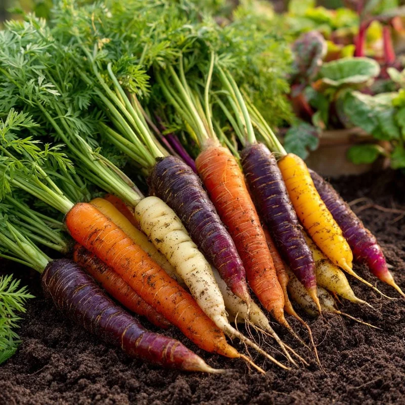 Rainbow Carrot Seeds – Heirloom Mix – 150 Seeds for Colorful Gardens - Image 1