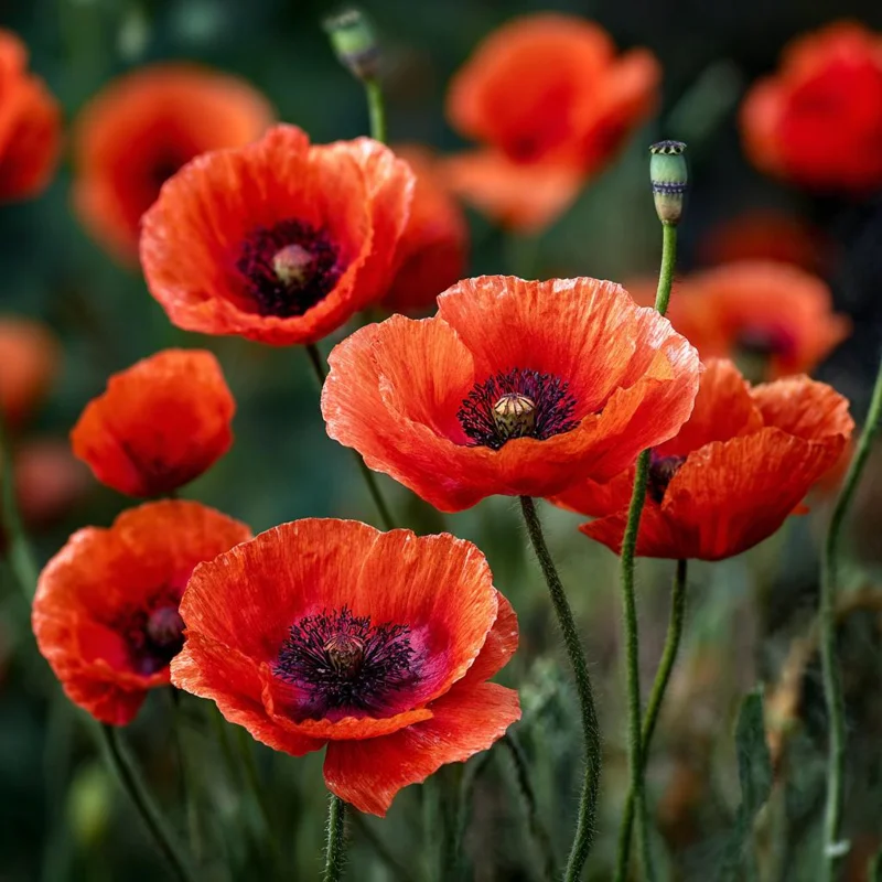 Red Corn Poppy Seeds - Papaver rhoeas - 500 Seeds - Bright Scarlet Blooms - Easy Annual Flower - Image 4