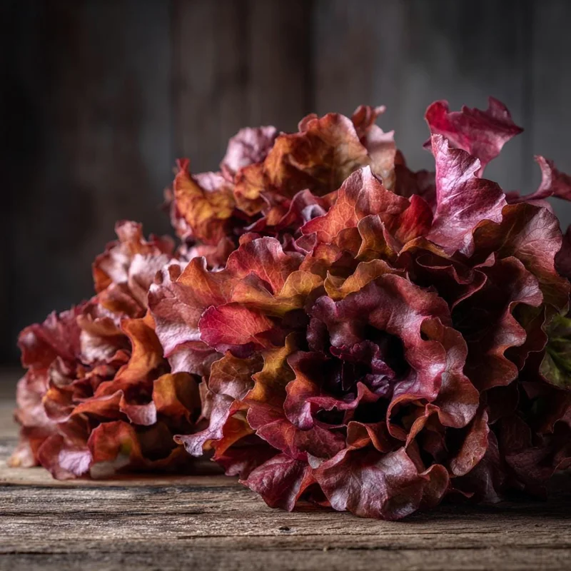 Red Oak Leaf Lettuce Seeds 300 Count - Vibrant Salad Greens for Garden - Image 1