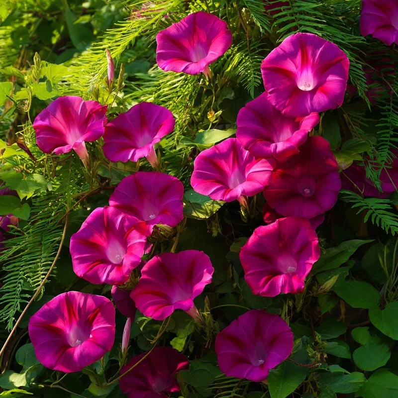 Scarlet O'Hara Morning Glory Seeds - Red Ipomoea Nil Vine, 50 Seeds - Image 2
