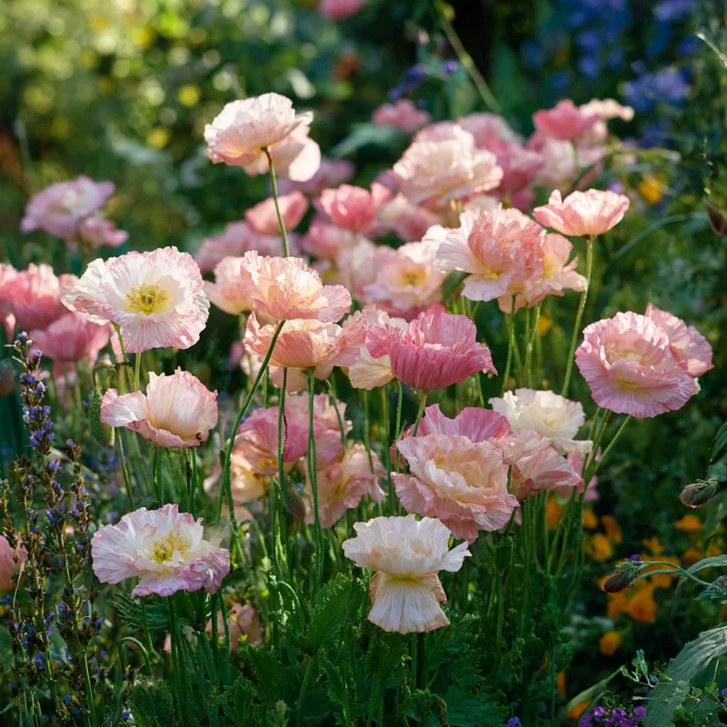 Silky Chiffon Poppy Appleblossom Seeds - 100 Count, Delicate Pink & Apricot Blooms, Outdoor - Image 5