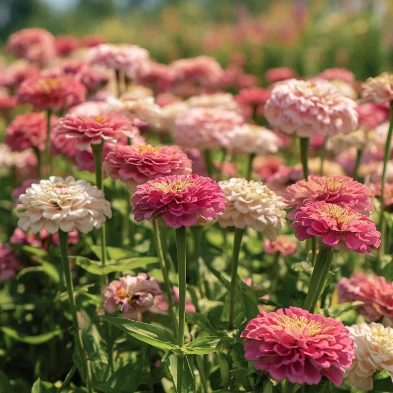 Strawberries and Cream Zinnia Seeds - 100 Count, Bi-Color Flowers - Image 2
