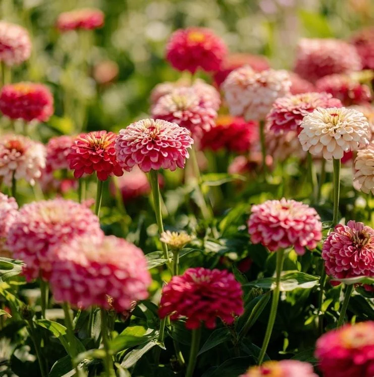 Strawberries & Cream Zinnia Seeds - 100 Count, Bi-Color, Easy Grow - Image 3