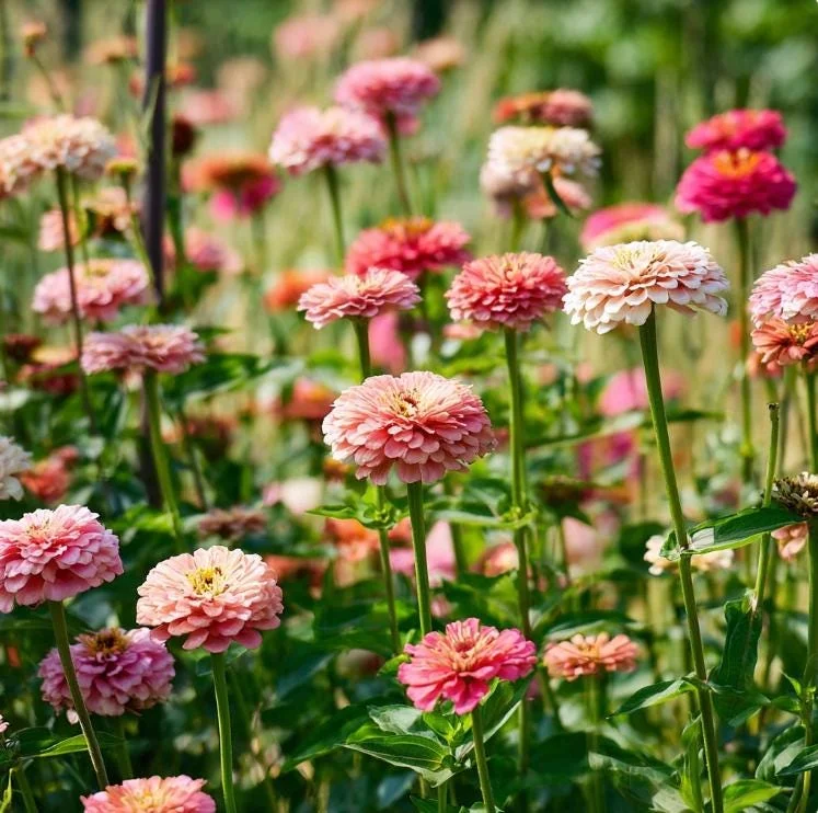 Strawberries & Cream Zinnia Seeds - 100 Count, Bi-Color, Easy Grow - Image 4