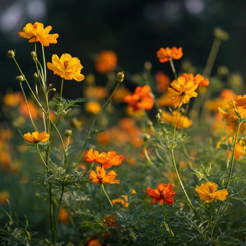 Sulphur Cosmos Seeds - Bright Lights Mix - 100 Seeds, Orange Yellow Red Blooms - Image 3