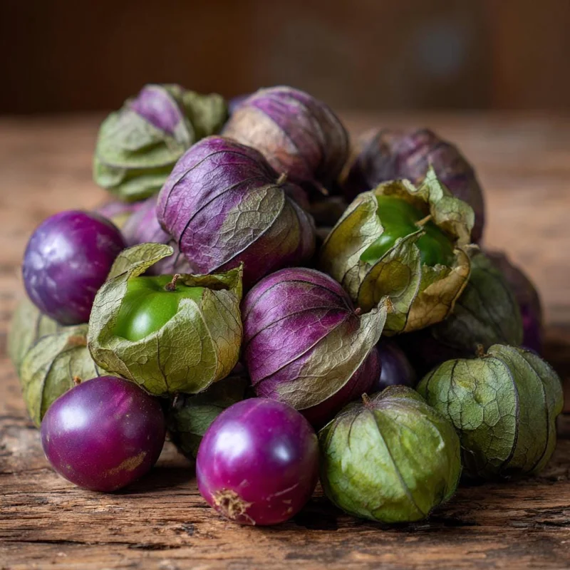 Tomatillo Purple Tomato Seeds - Heirloom Chinese Lantern (30 Seeds) for Salsas - Image 2