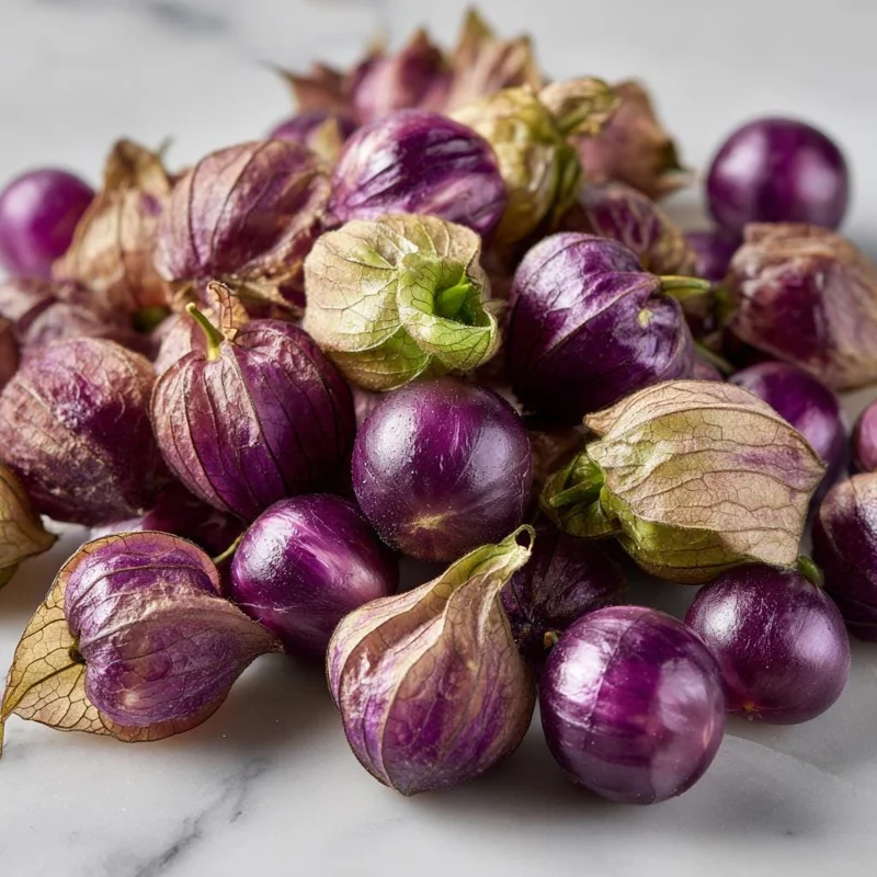 Tomatillo Purple Tomato Seeds - Heirloom Chinese Lantern (30 Seeds) for Salsas - Image 1