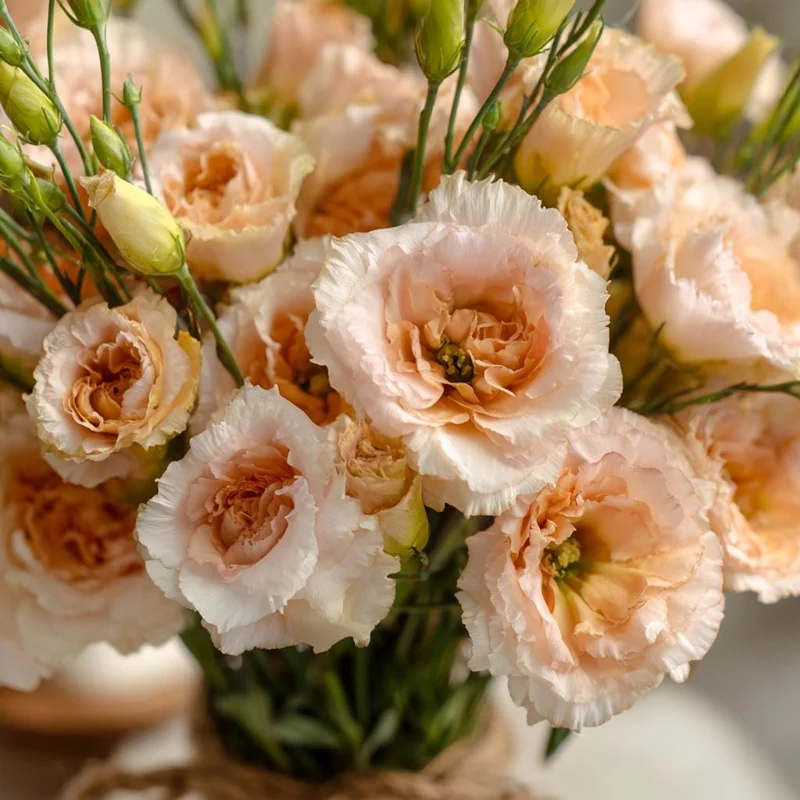Voyage 2 Champagne Lisianthus Seeds - 25 Soft Apricot Eustoma Grandiflorum Seeds - Image 2